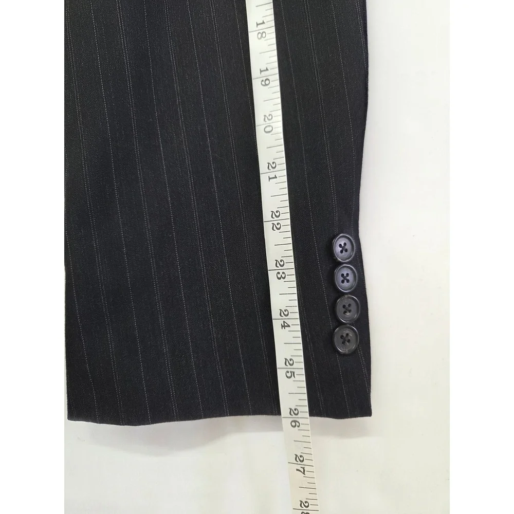 Oliver Robert Vance Ltd Mens Suit 44L Super 100s Wool Pinstripe Double Breasted